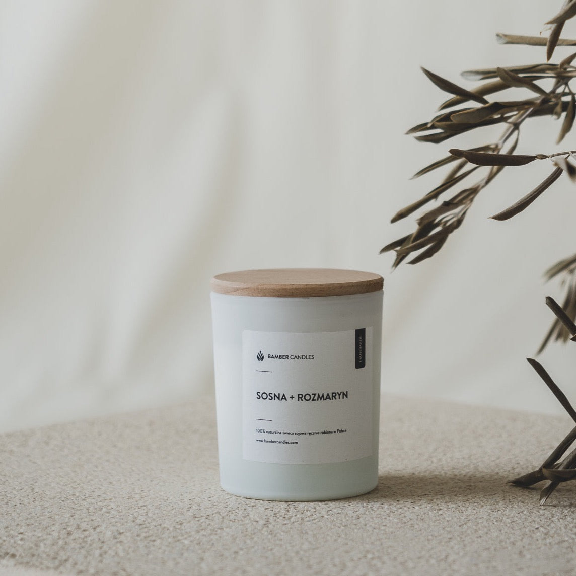Aromatherapy Candle in Frosted White Glass