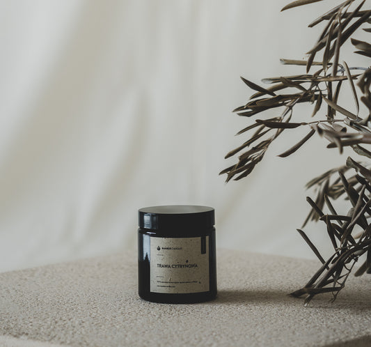 Aromatherapy Candle in Amber Glass