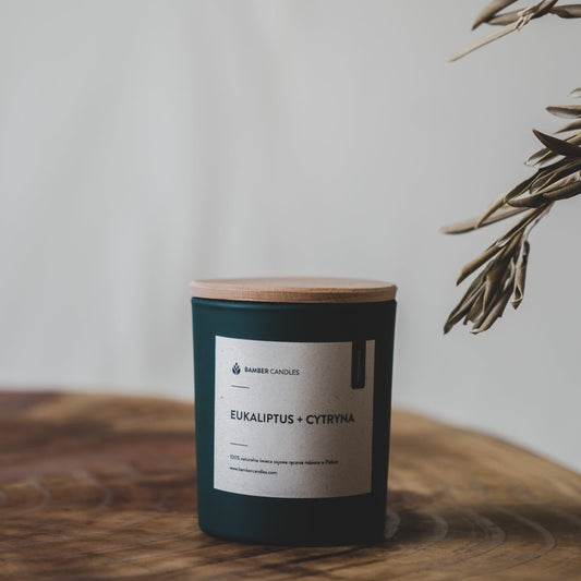 Aromatherapy Candle in Frosted Green Glass