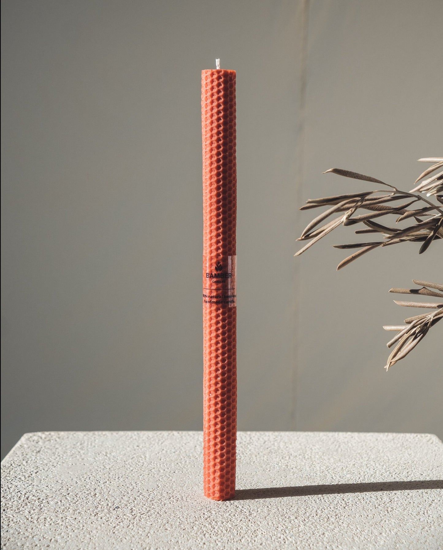 Rolled Long Beeswax Candles