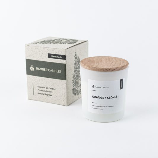 Aromatherapy Candle in Frosted White Glass