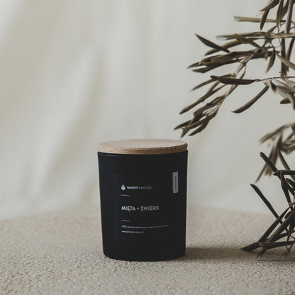 Aromatherapy Candle in Frosted Black Glass