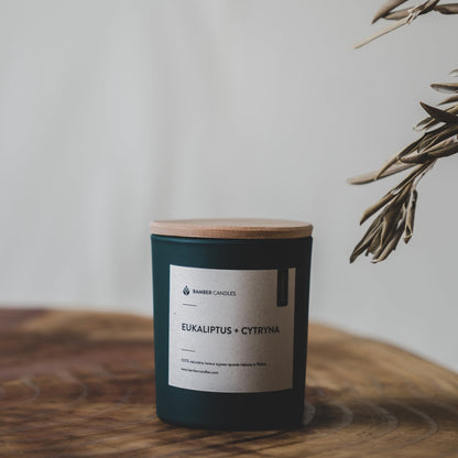 Aromatherapy Candle in Frosted Green Glass