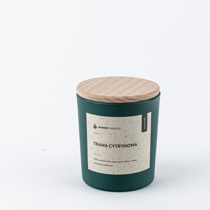 Aromatherapy Candle in Frosted Green Glass