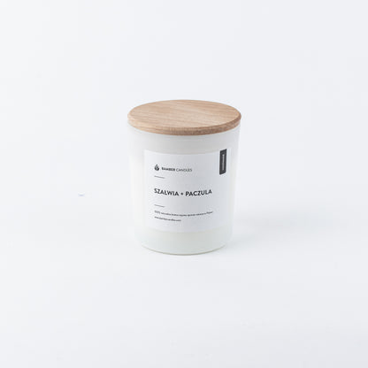 Aromatherapy Candle in Frosted White Glass