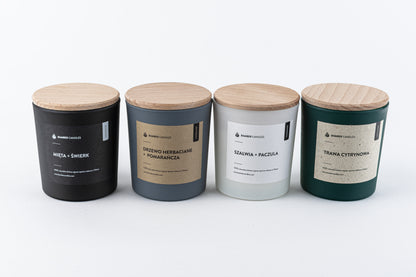 Aromatherapy Candle in Frosted Black Glass